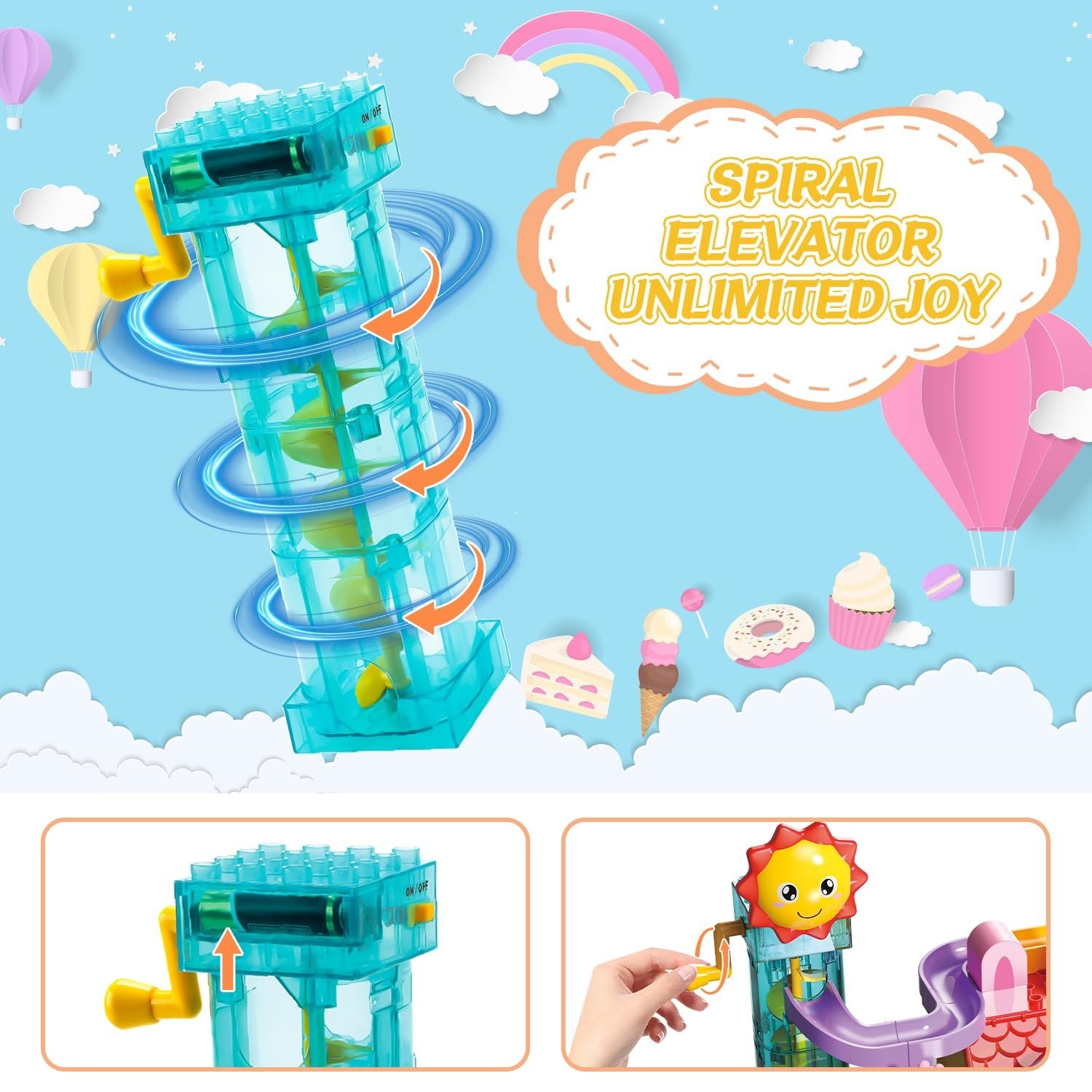 Marble Run Building Blocks Toy – 2 in 1 Compatible Blocks Models wi… Fast Ship
