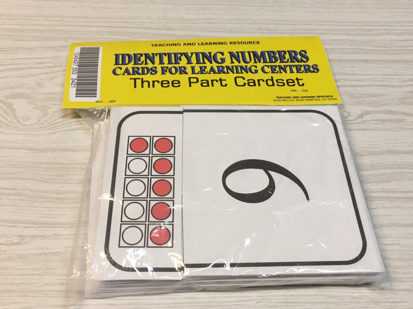 Identifying Numbers – Cards for Learning Center – Three Part Cards – Montessori