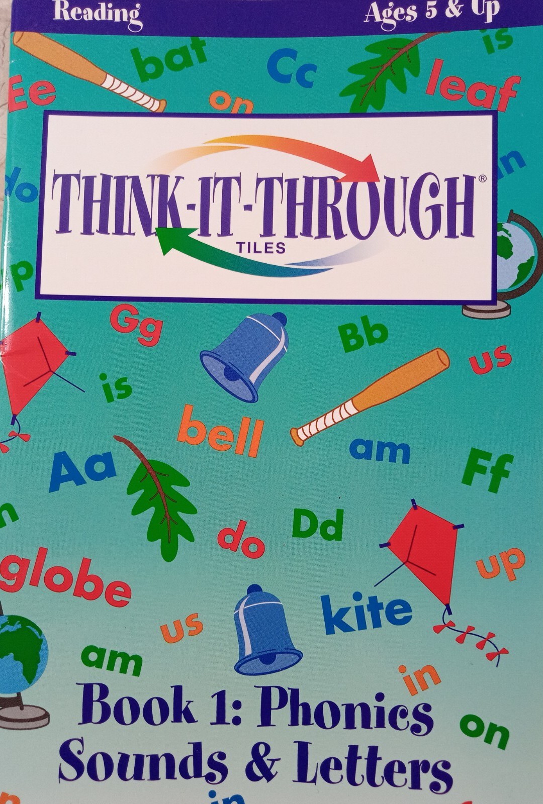 THINK-IT-THROUGH Reading Book 1 Phonics Sounds & Letters 24 pp Ages 5+ VTG 2000