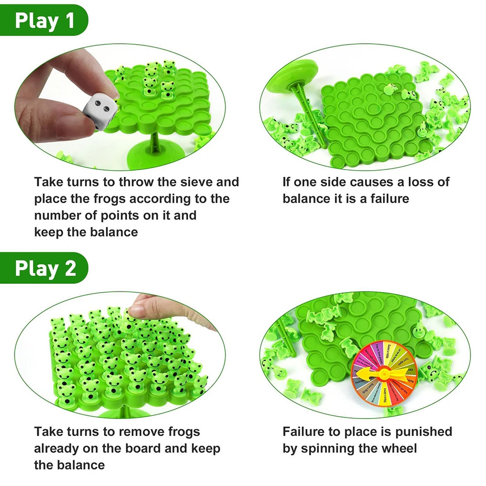 Fun Frog Balance Tree Children Montessori Math Toys Board Game Parent-Child
