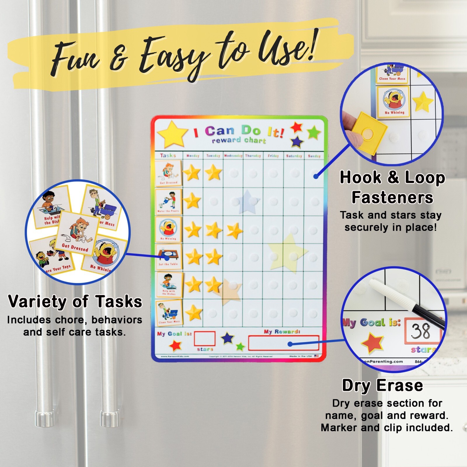 I Can Do It reward chart, Chore, behavior, incentive, potty, star chart for kids