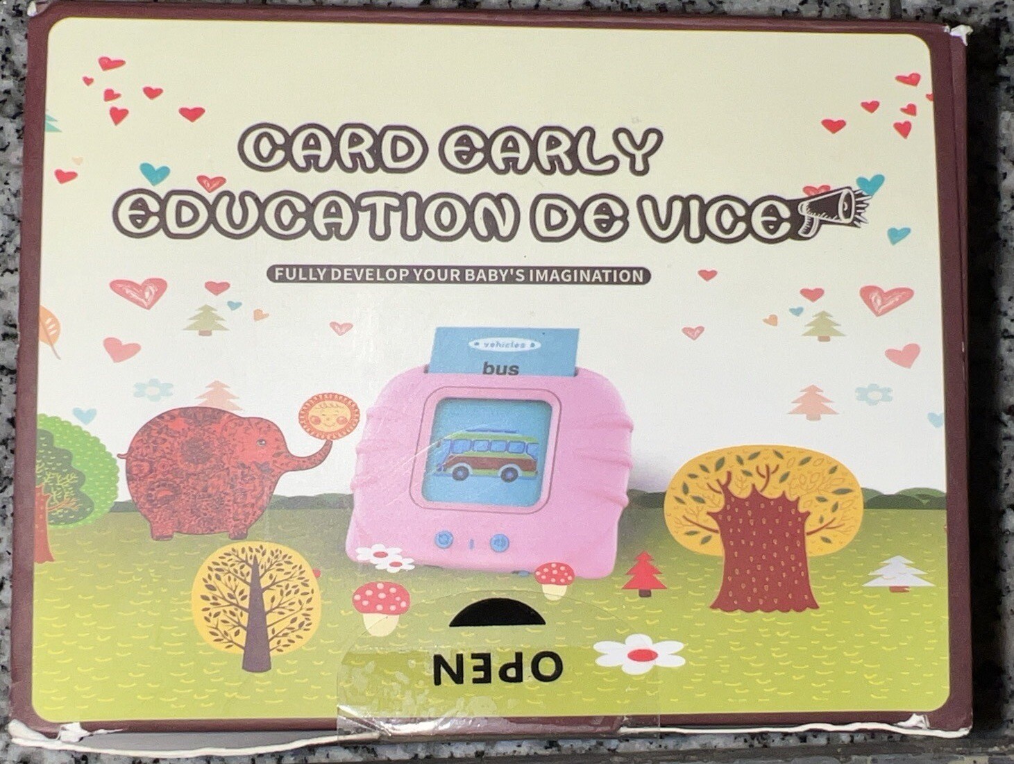 Card Early Education Device “Pink” With 180 Double Sided Cards