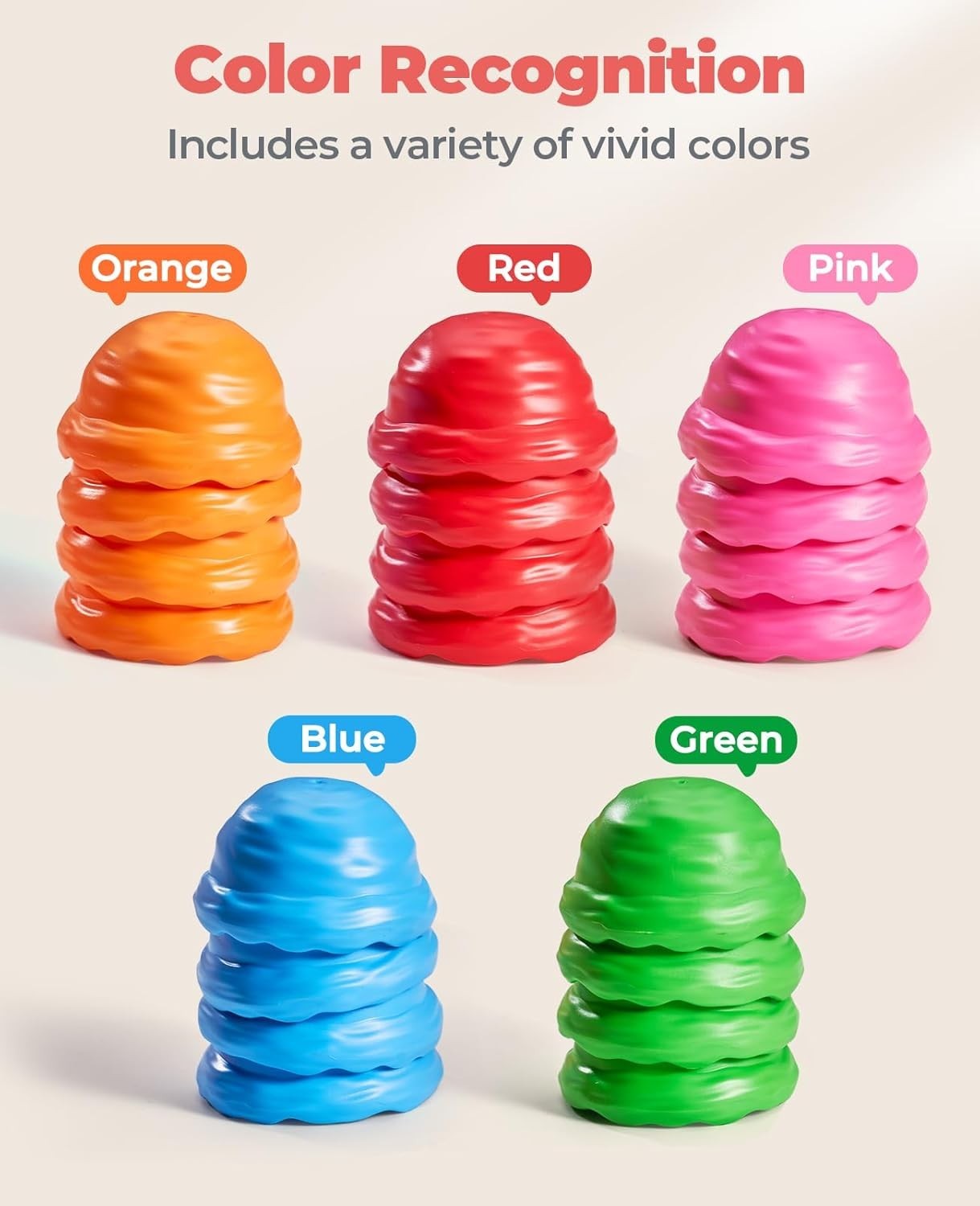 Ice Cream Preschool Learning Activities Counting and Color Sorting Set Stacki…