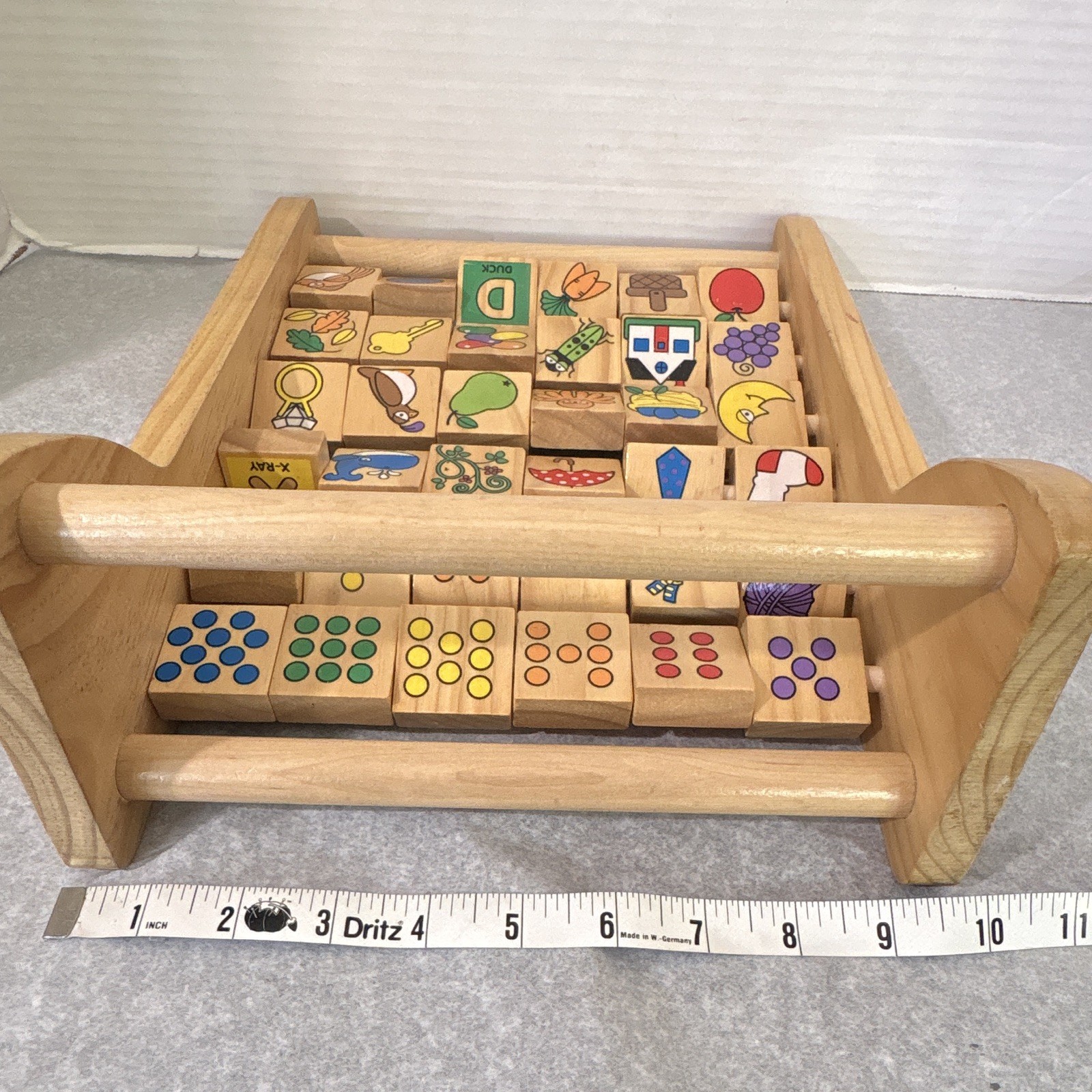 Melissa & Doug Wooden Alphabet & Number Picture Flip Blocks Educational Toy