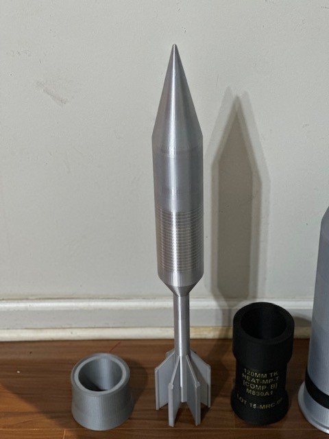 M830A1 Sabot M1A1/M1A2 Abrams Tank Shell 3D Printed Display Model Replica