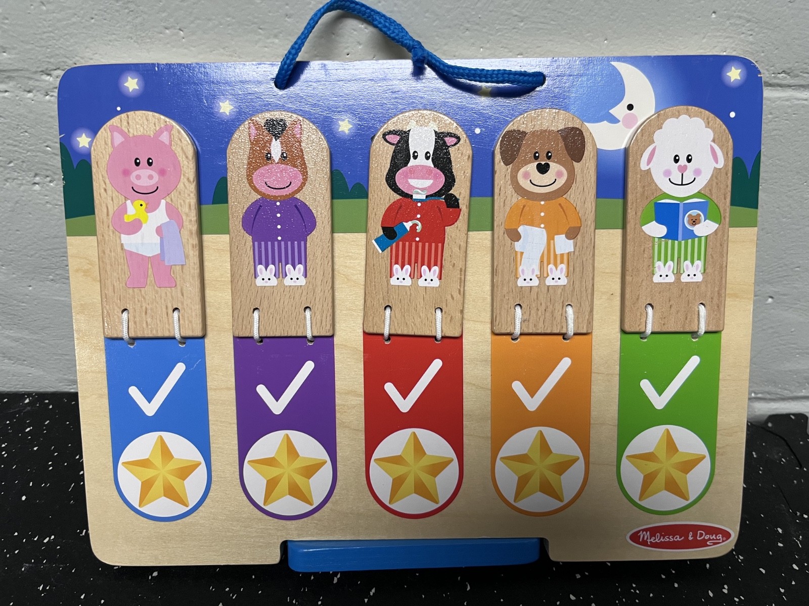 MELISSA & DOUG My Personal Daily Routines Wooden Chart Toy for Kids Ages 2 to 6