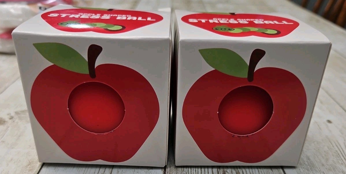 2 Apple Shape Squishy Toy Stress Ball Viral Rare TikTok Sold Out Limited Edition
