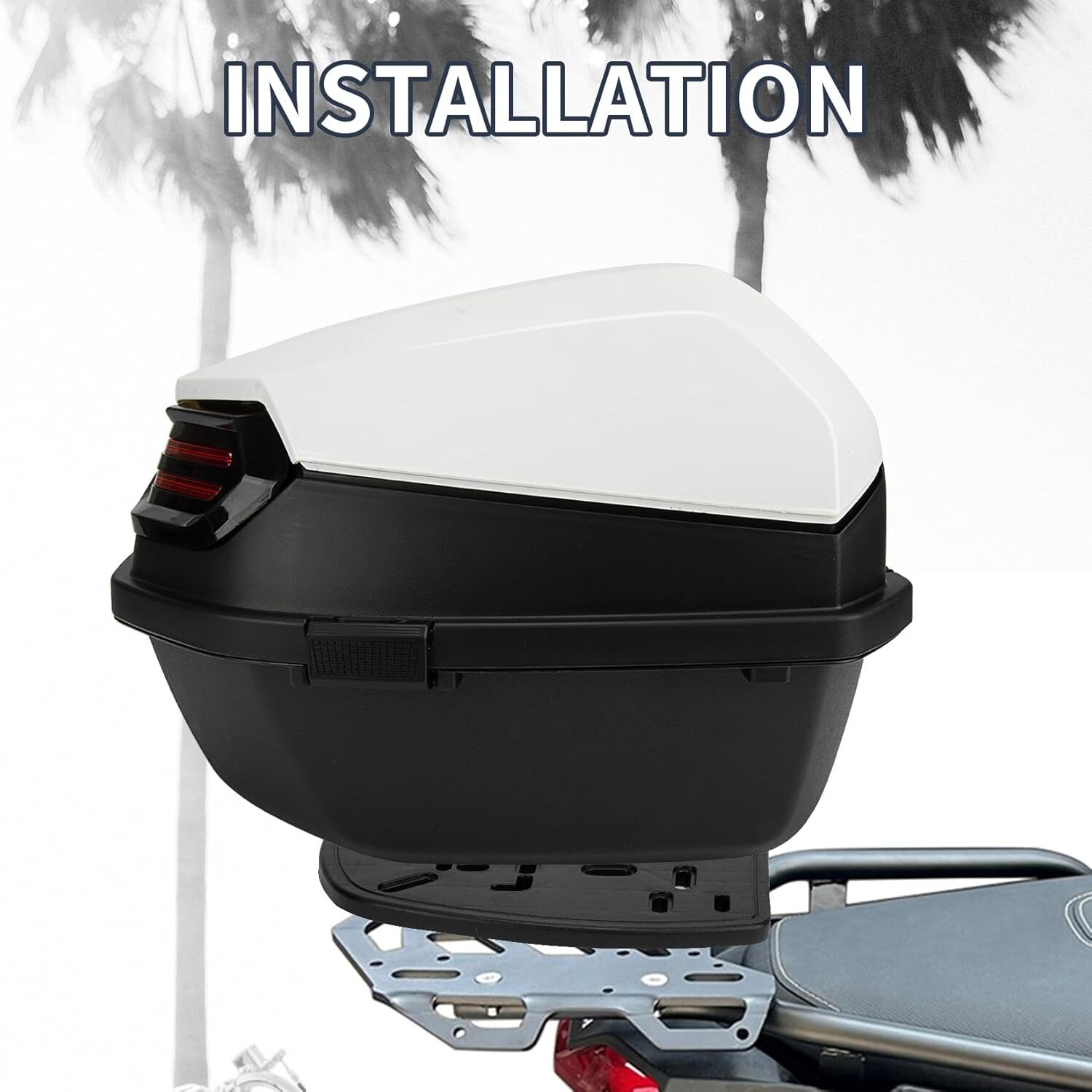 PSLER Universal Tailbox With Soft Backrest – Motorcycle Scooter Daily Top Box