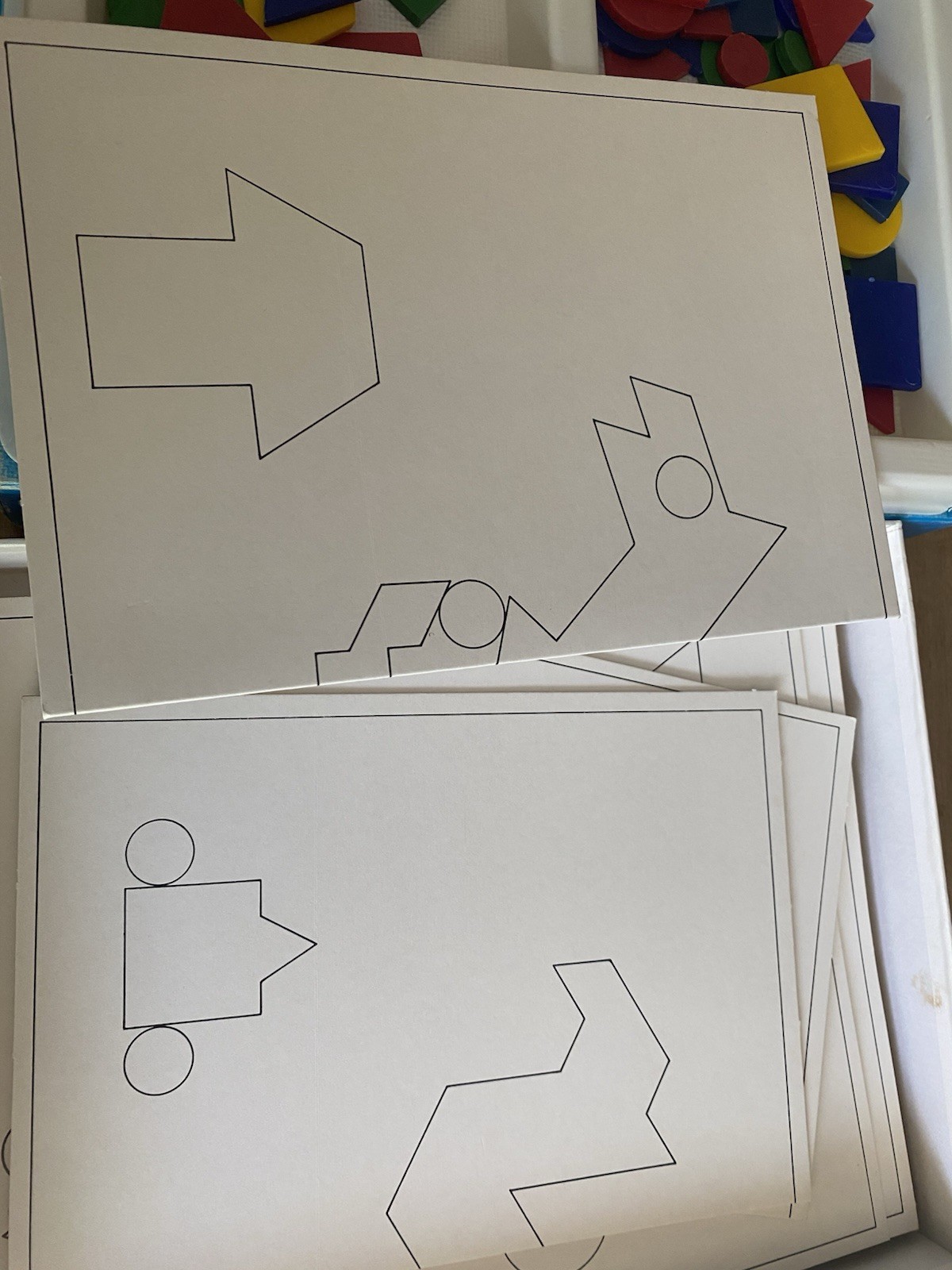 Vintage Brainy Blocks – Basic set – Orda 1981 Geometric Shape Game Israel Made