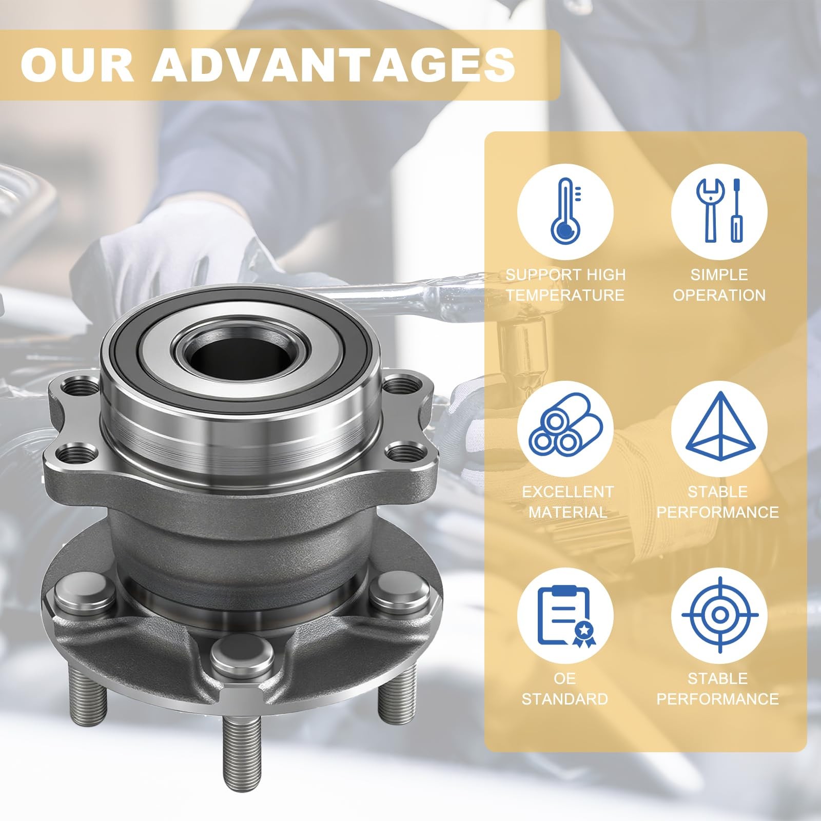 512518 2PC Rear Wheel Hub and Bearing Assembly for 2014-2018 Subaru Forester …