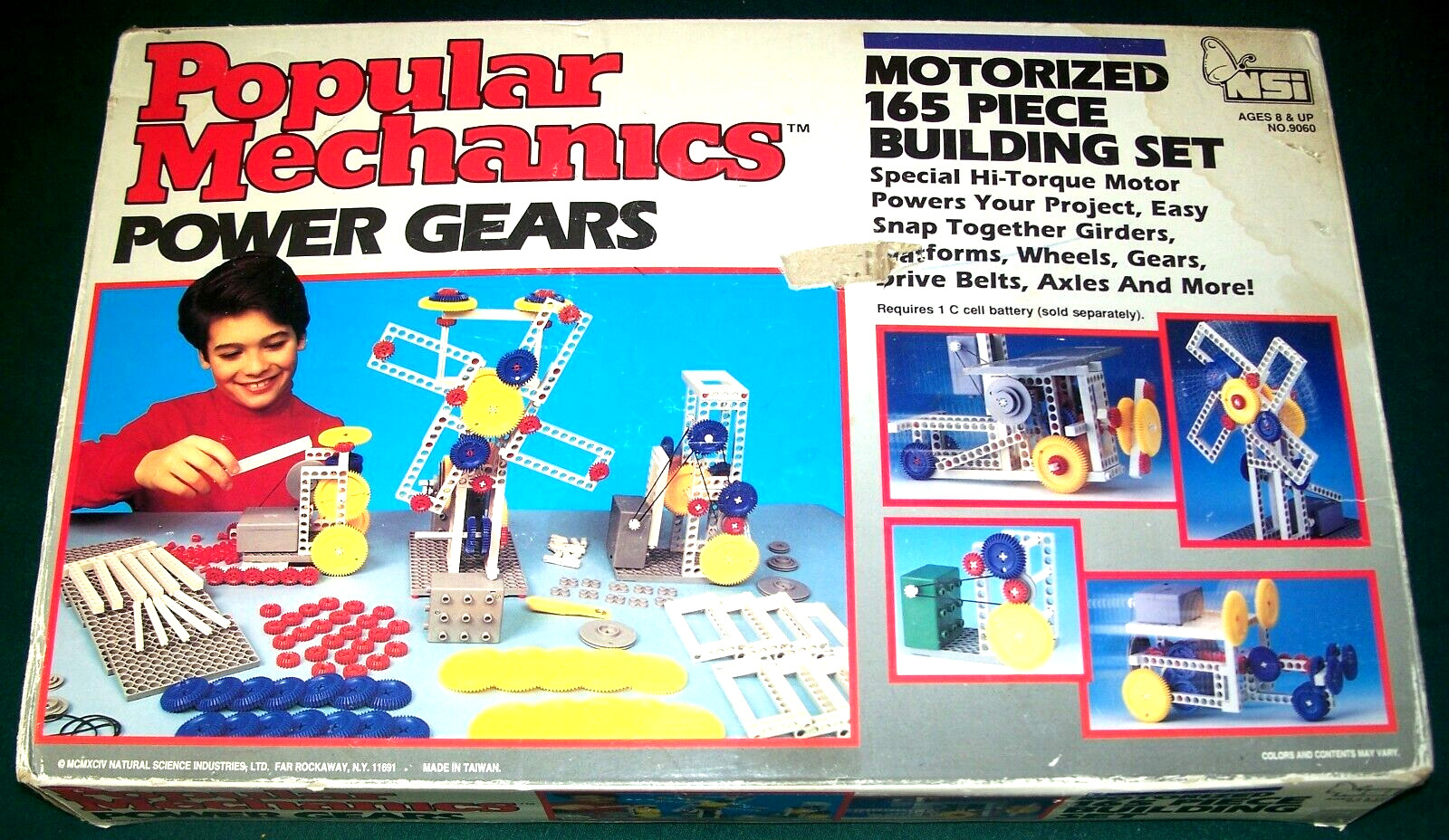1994 Popular Mechanics Power Gears Partial Building Set – 102 of 165 Pieces