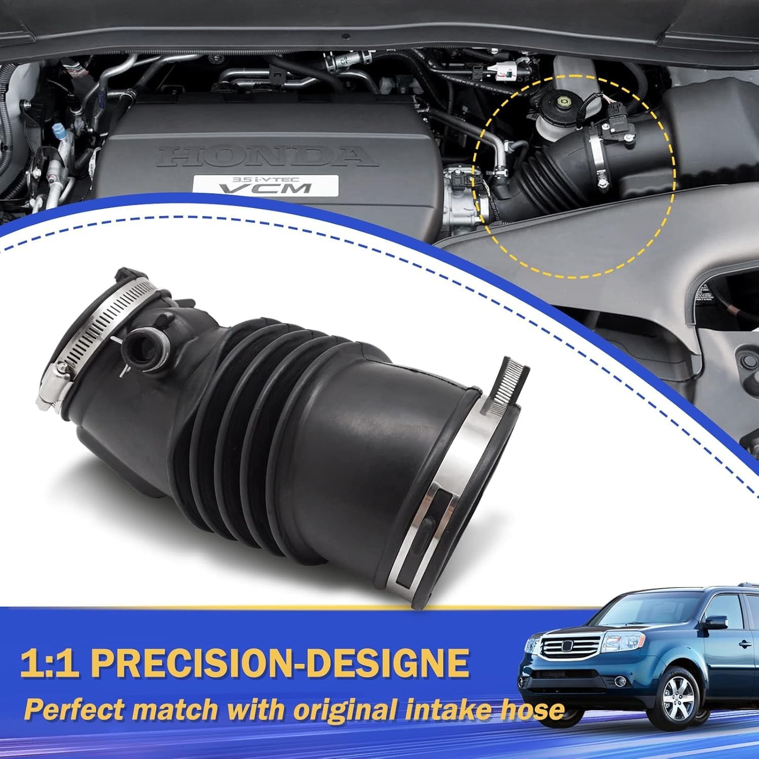 Air Cleaner Intake Hose Tube for 2009 2010 2011 2012 2013 2014 2015 Honda Pilot