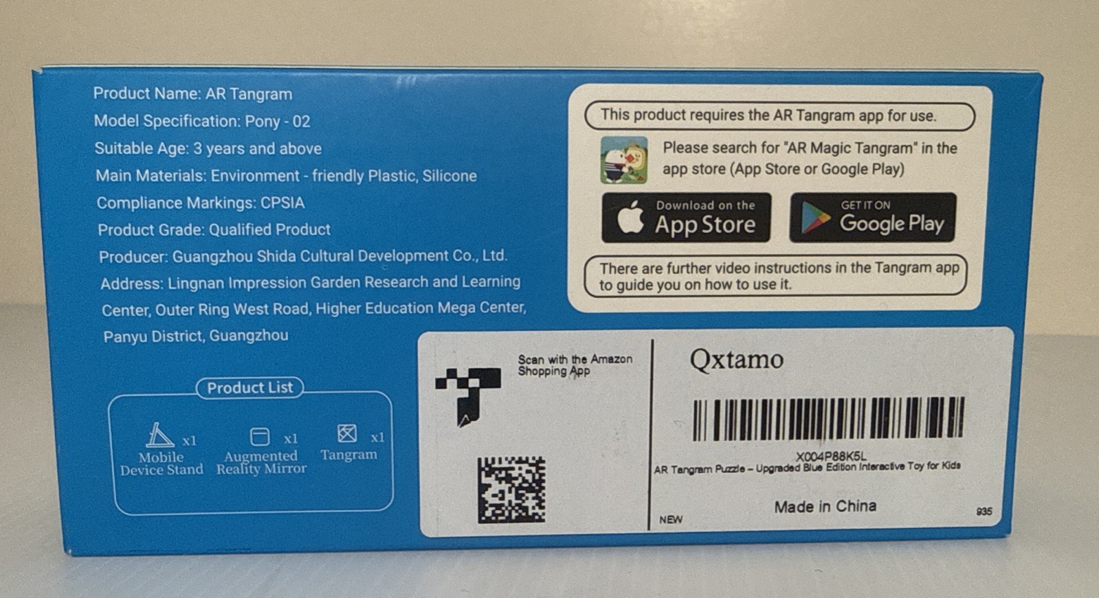 Qxtamo STEM Toys for Kids Ages 4-6, AR Tangram Puzzles with 1000+ Combinations