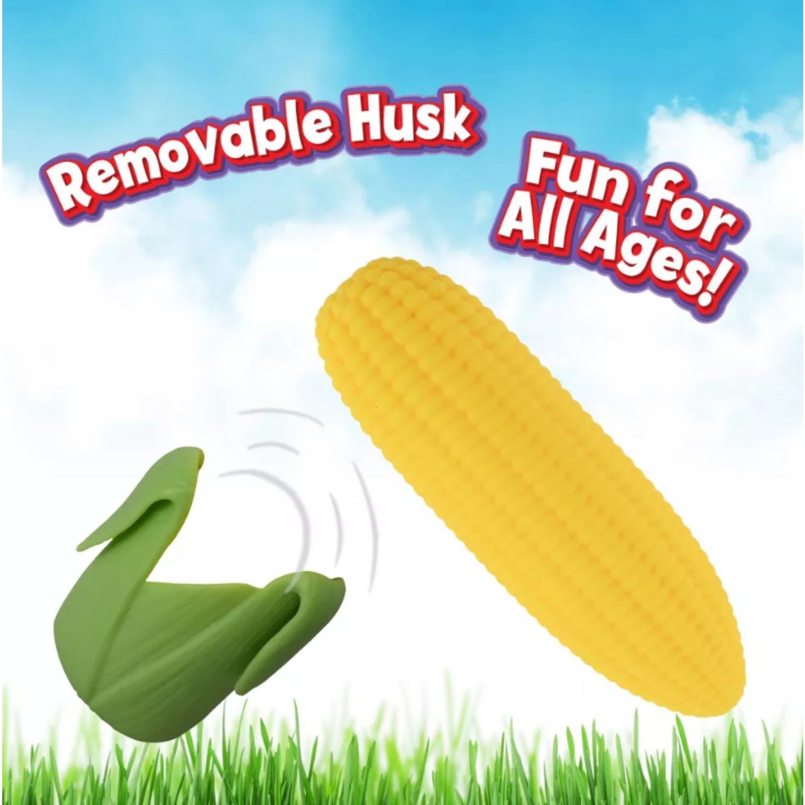 Sunny Days Squeezy Corn on the Cob Fidget Toy