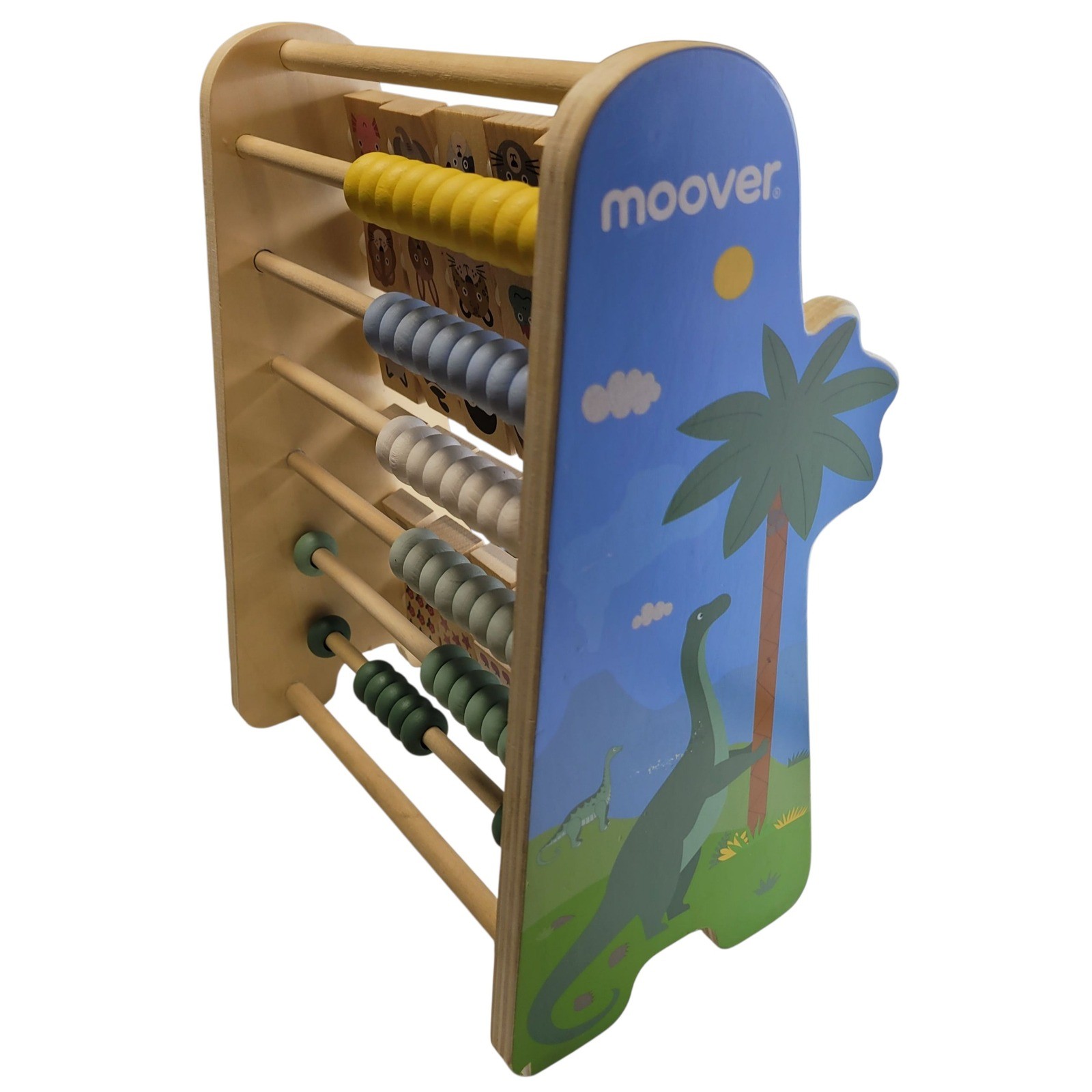 Moover Wooden Abacus Alphabet ABC Letters Numbers Animals Educational Toy