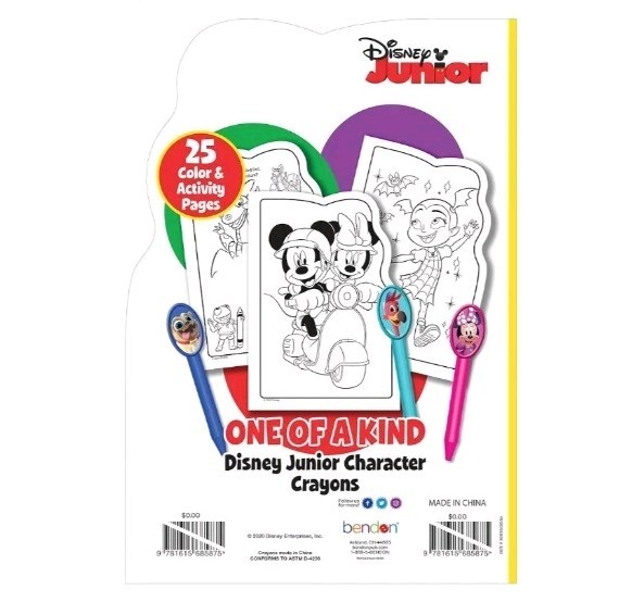 Lot Of 3 DISNEY Jr. ACTIVITY BOOK COLORING BOOK 25 PAGEs With Special Crayons