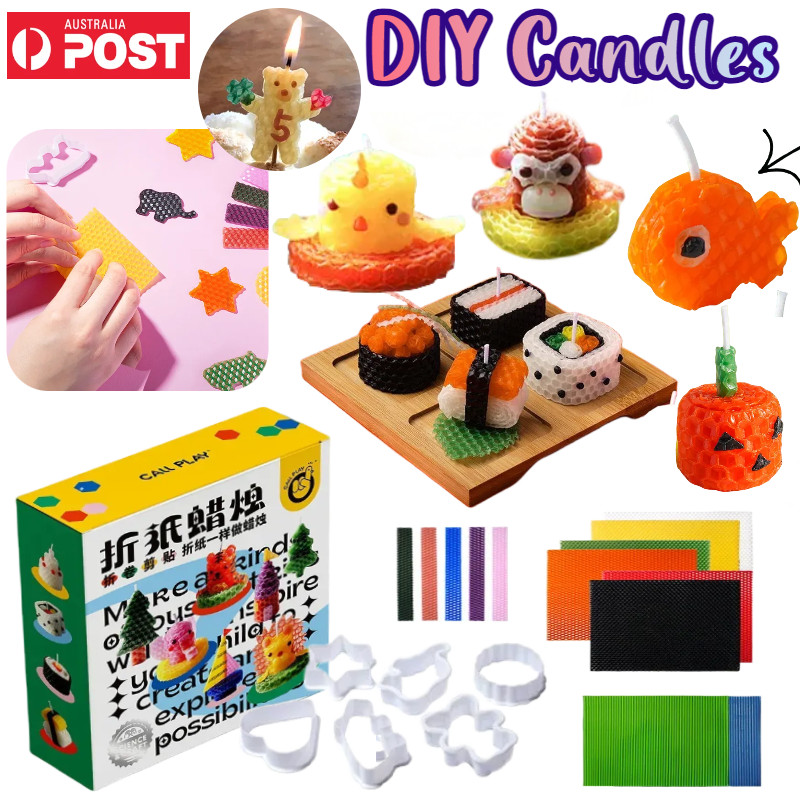 DIY Beeswax Candle Making Kit Colored Creative Wax Craft Educational Toy Gift AU