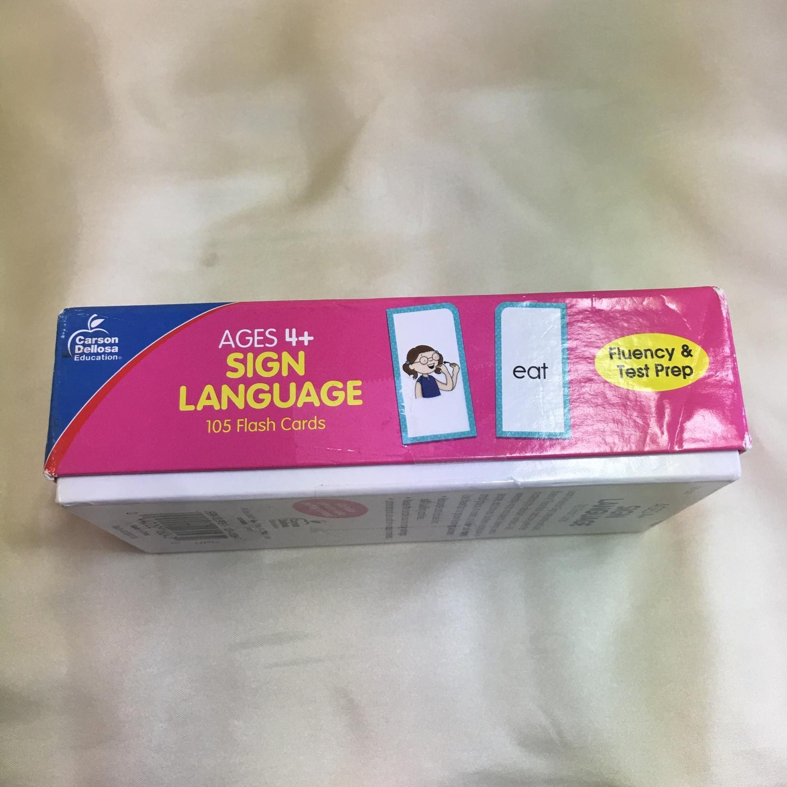 Carson Dellosa ASL Sign Language Flash Cards Ages 4+ Partial Set 77 Cards