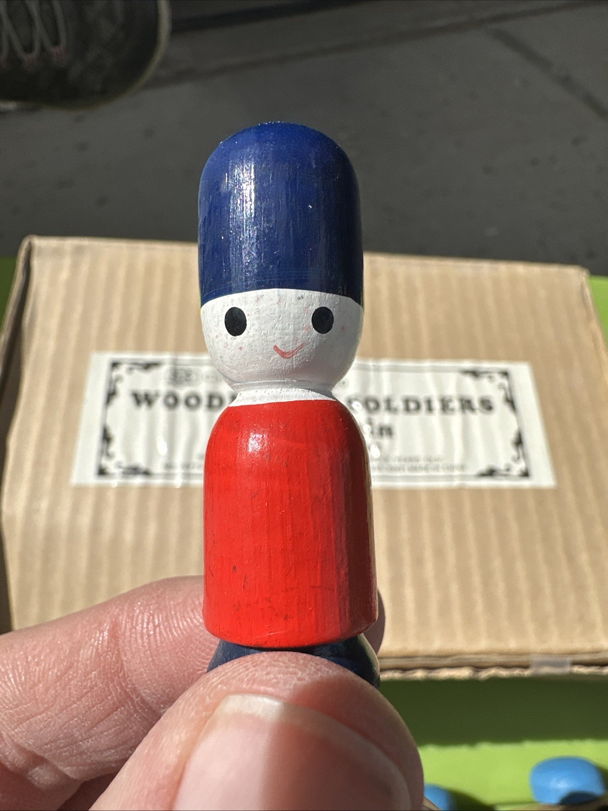 Vintage Wooden Toy Soldiers Counting Math Learning Pull String Train Chadwick