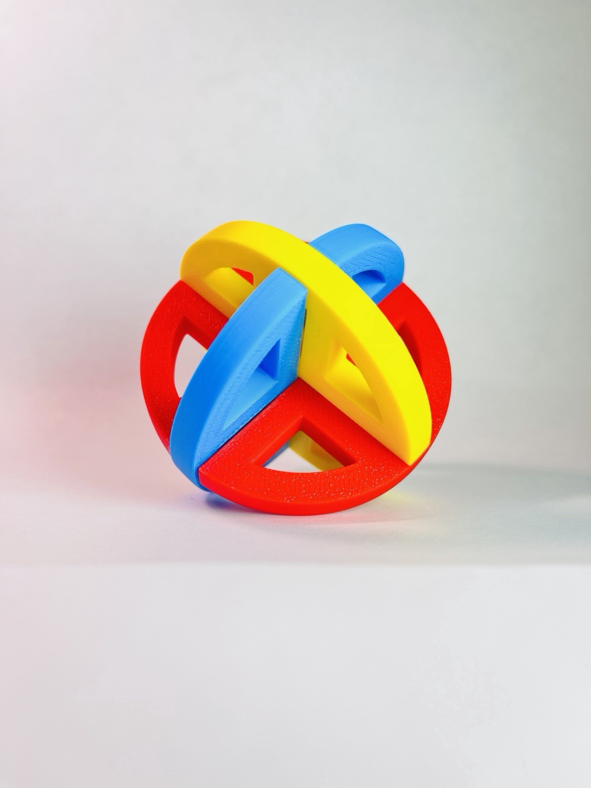 3D Printed Ball Puzzle Toy Red Blue Yellow Educational Kids Brain Game Ages 4-11