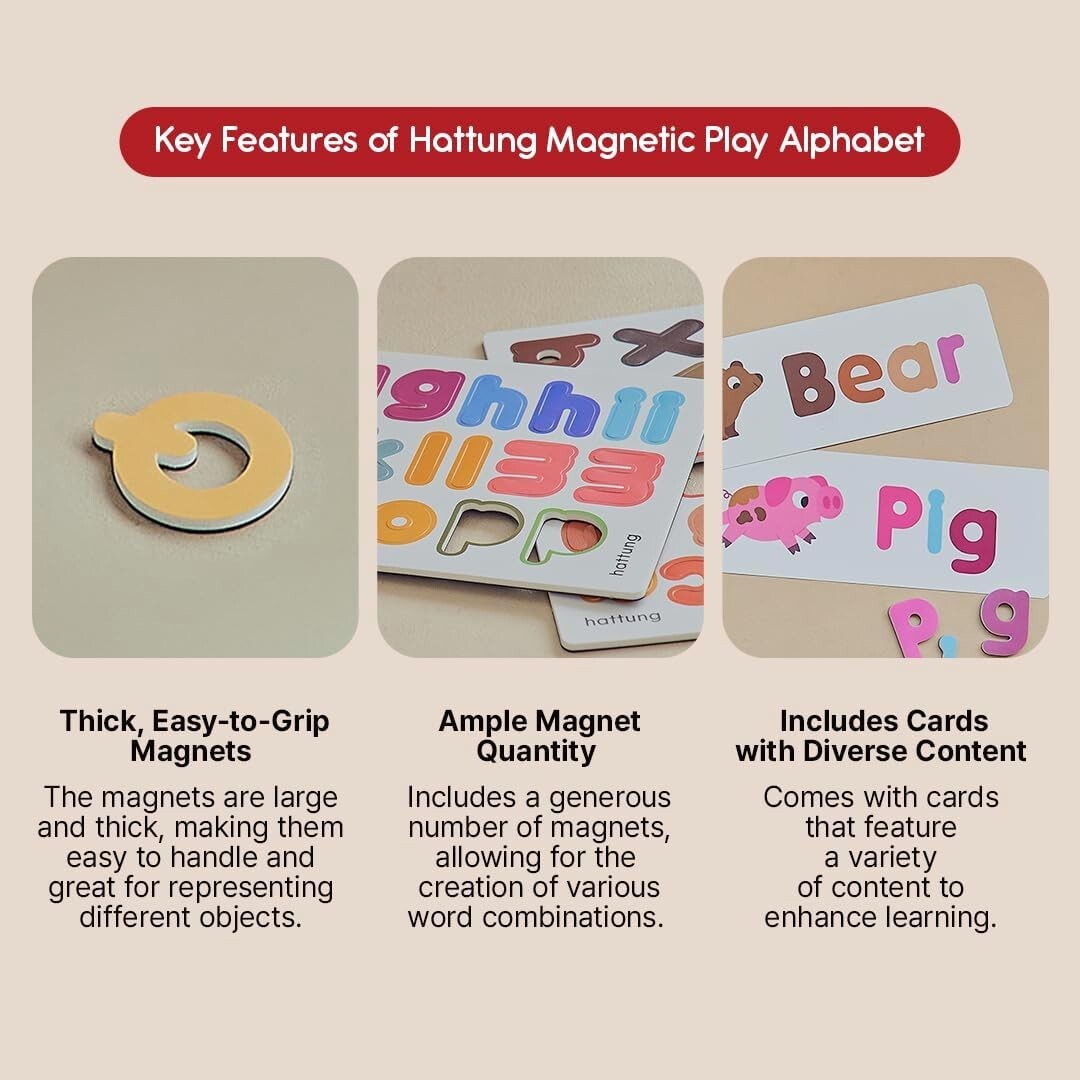 Magnetic Alphabet & Learning Cards for Toddlers ? Soft Foam, Fun & Educational