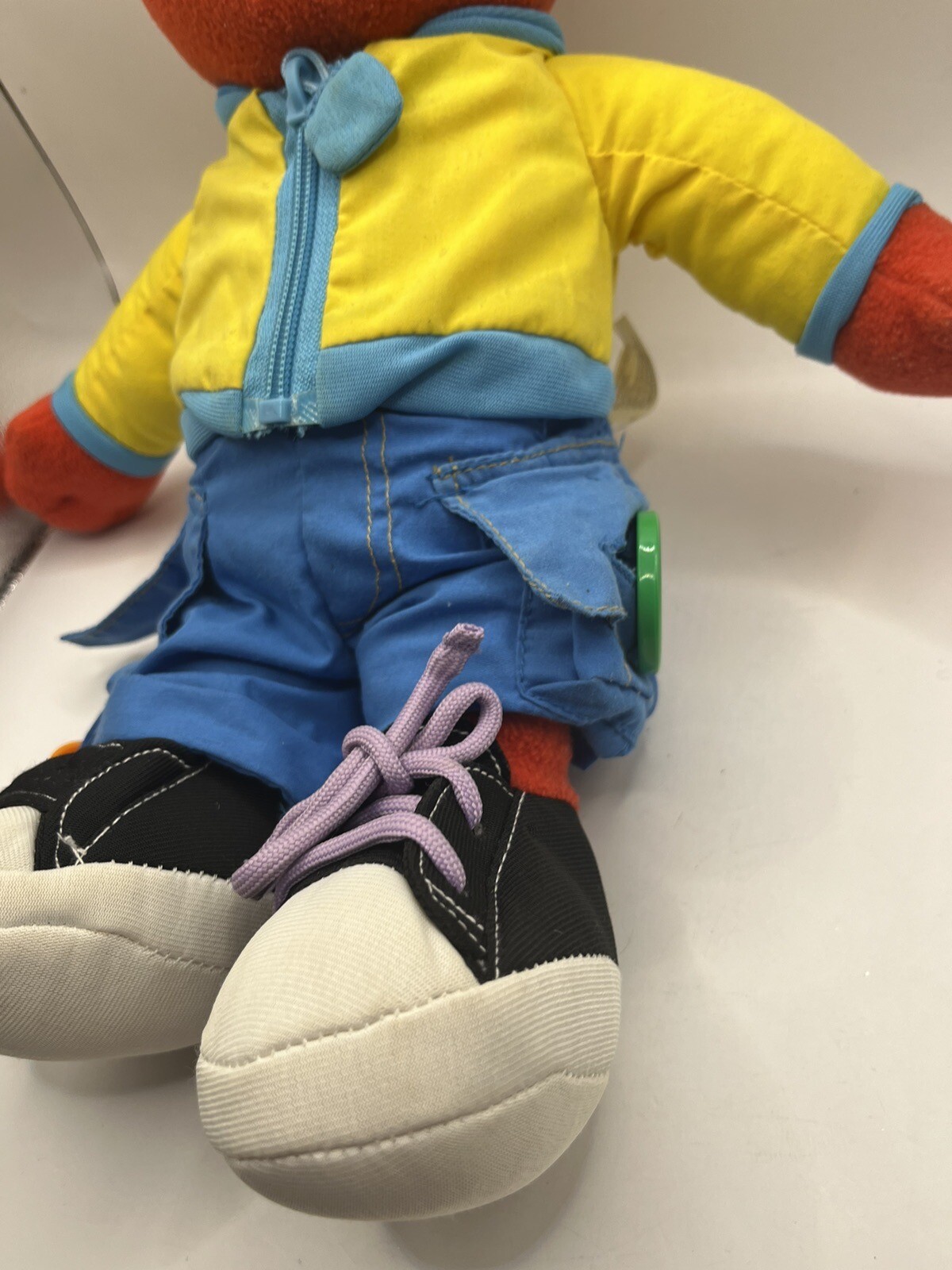 2005 Fisher Price Elmo Learn To Dress Plush Teach Tie Shoes Zipper Button Talks