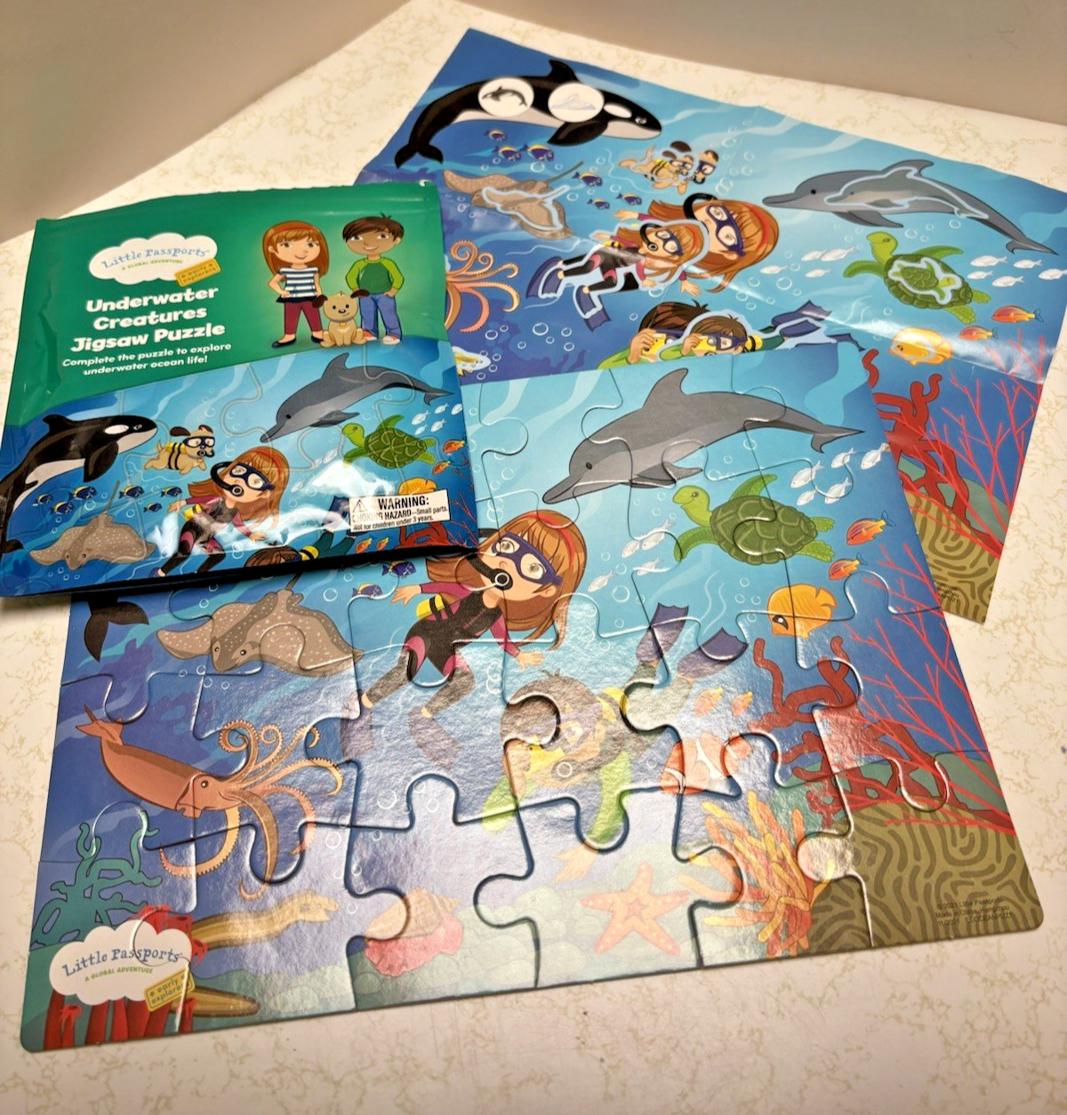 Little Passports Global Adventure Early Explorer 24 PC Underwater Creatures 2021