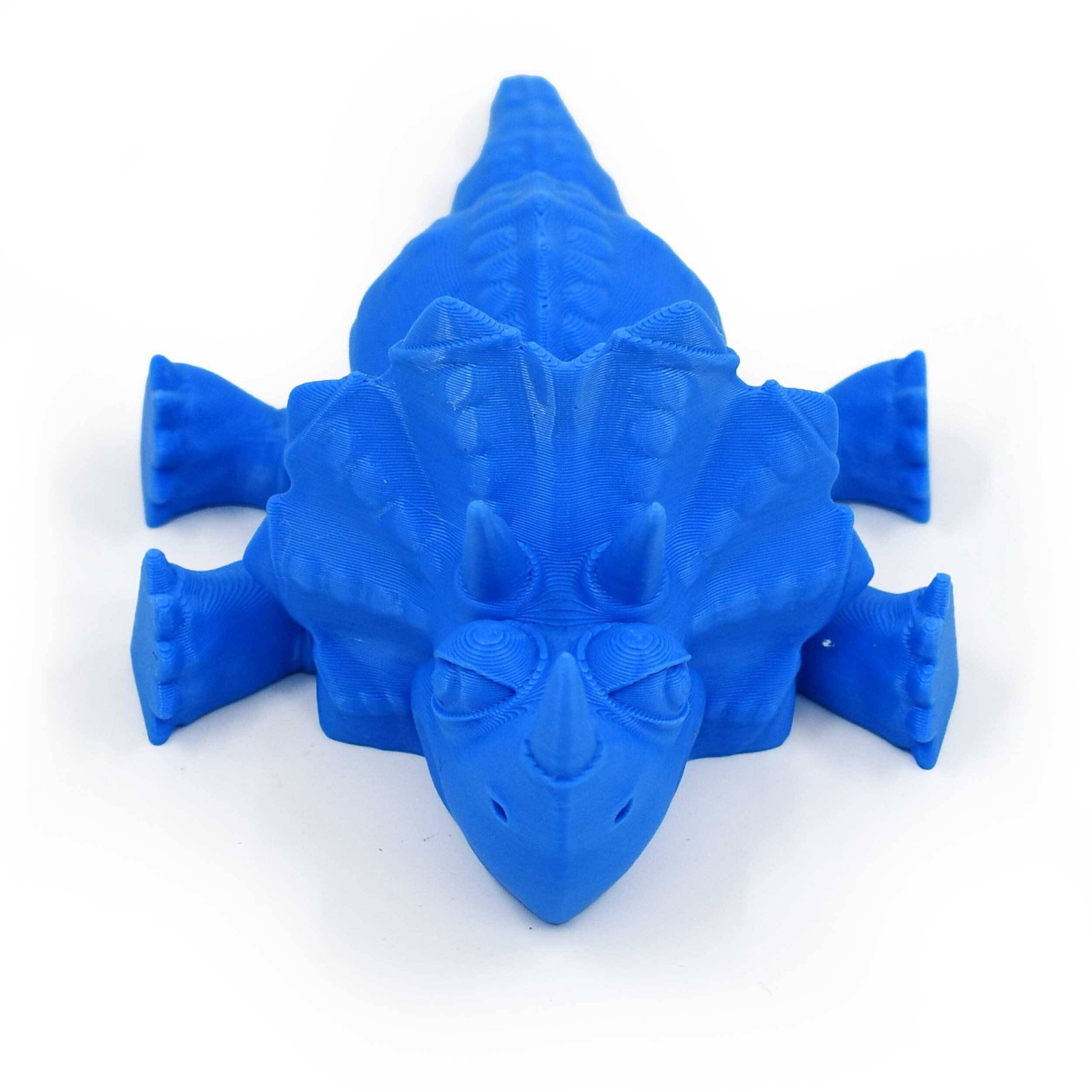 3D Printed Articulated Flexible Triceratops Dinosaur | Multiple Colors | Black S
