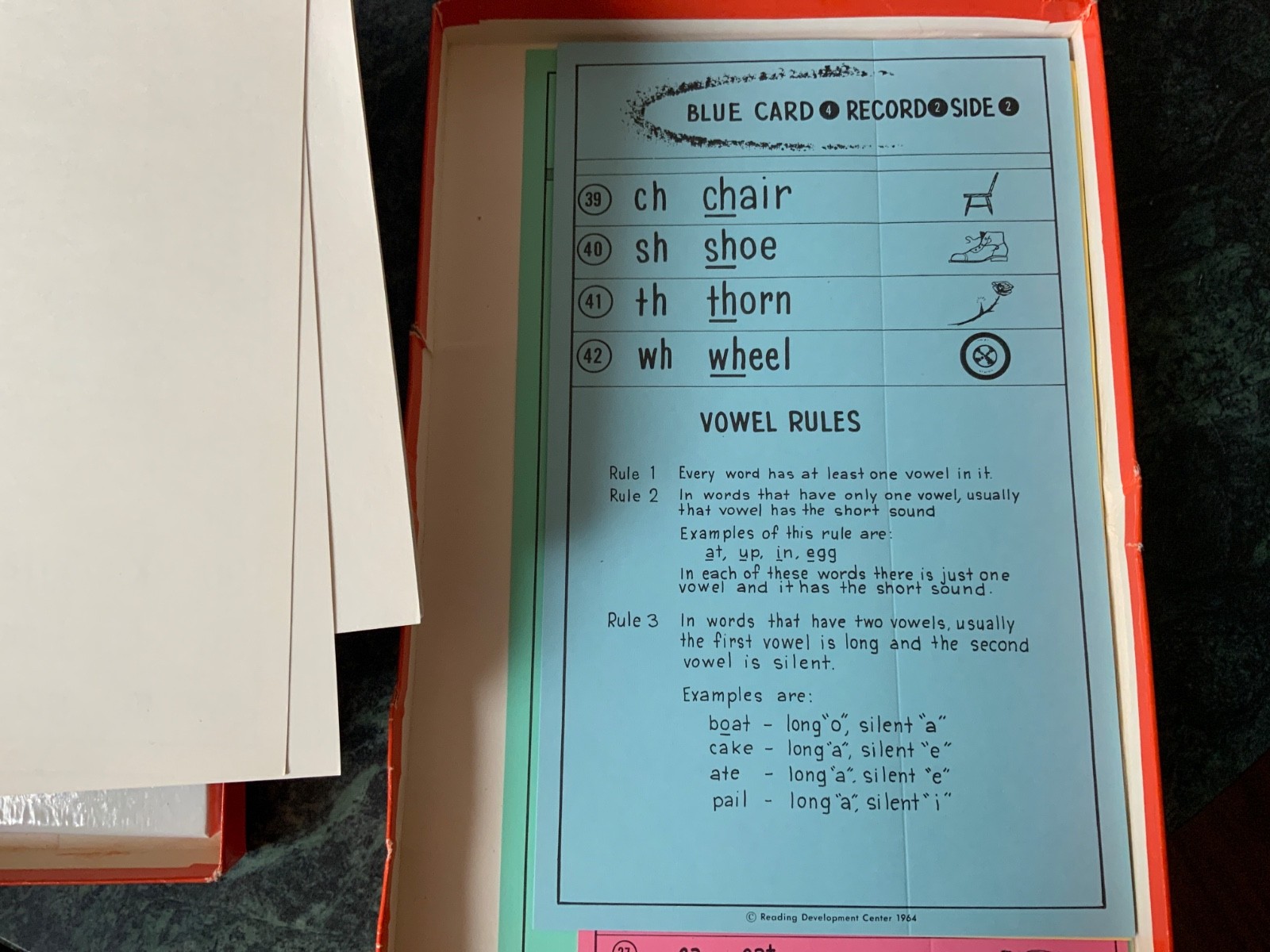 Vintage Reading and Spelling with Phonics w/phonics cards 1964