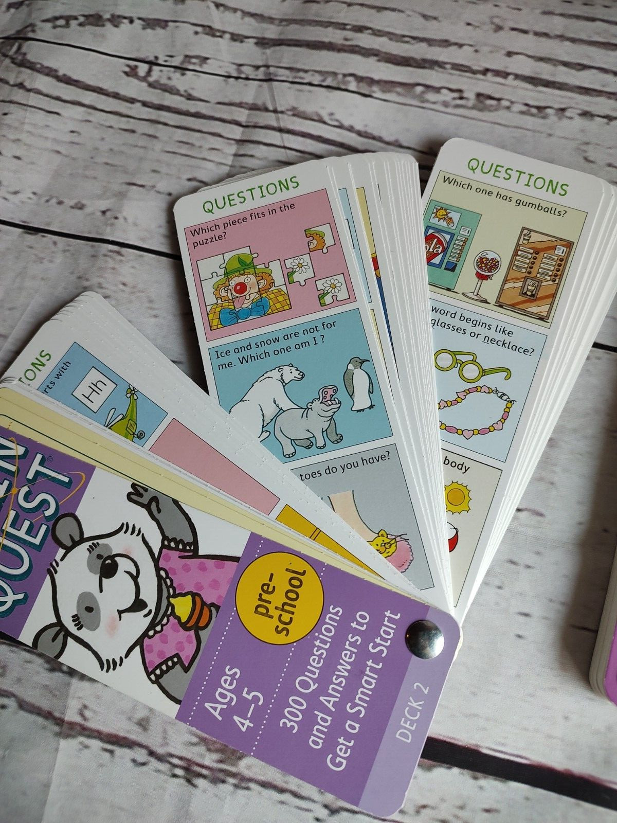 2 Sets Brain Quest Decks Ages 4-5 Preschool 6-7 Grade 1 4th Educational Tools