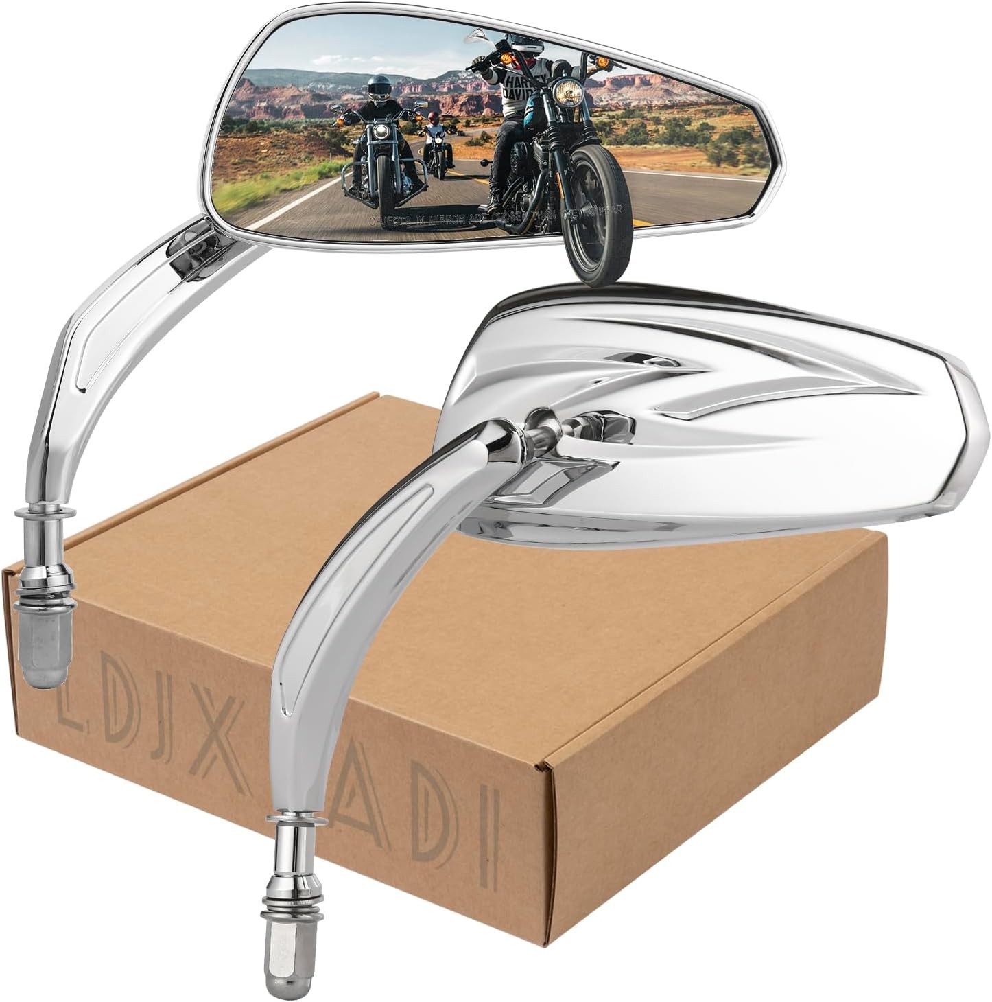 Motorcycle Chrome Rear view Mirrors for Sportster Road King Street Electra Glide