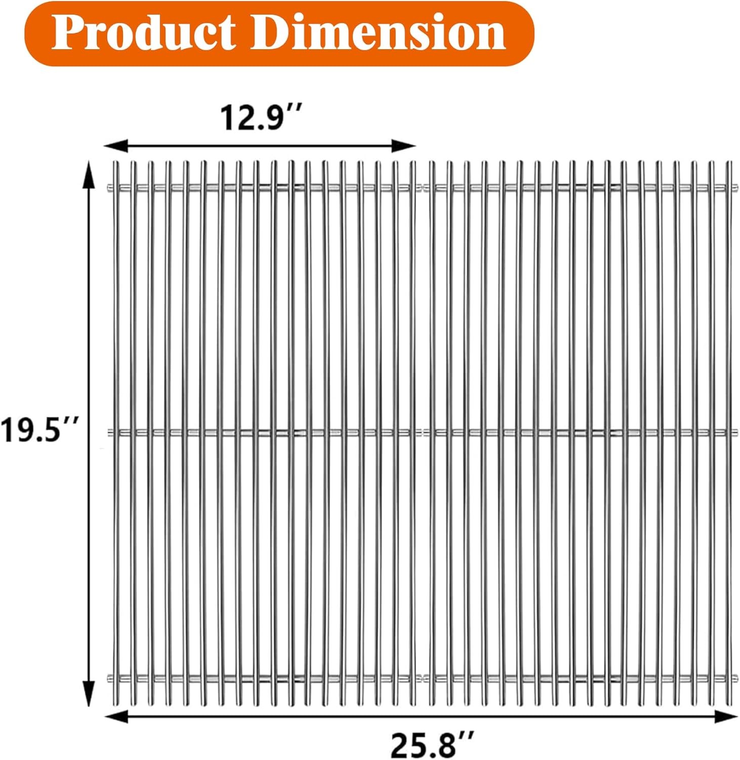 19.5″ Stainless Steel Cooking Grates for Weber Genesis 300 Series. Weber Genesis