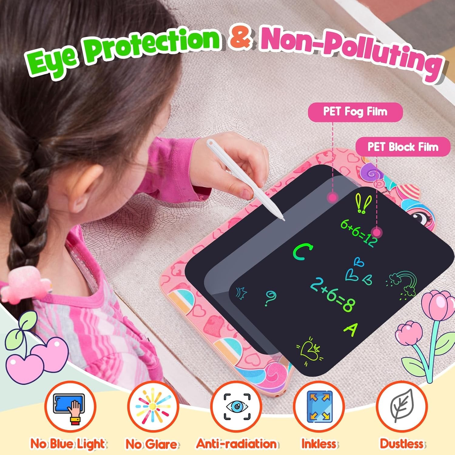 LCD Writing Tablet, Unicorn Gifts,8.5 Inch Colorful Toddler Doodle Board Drawin