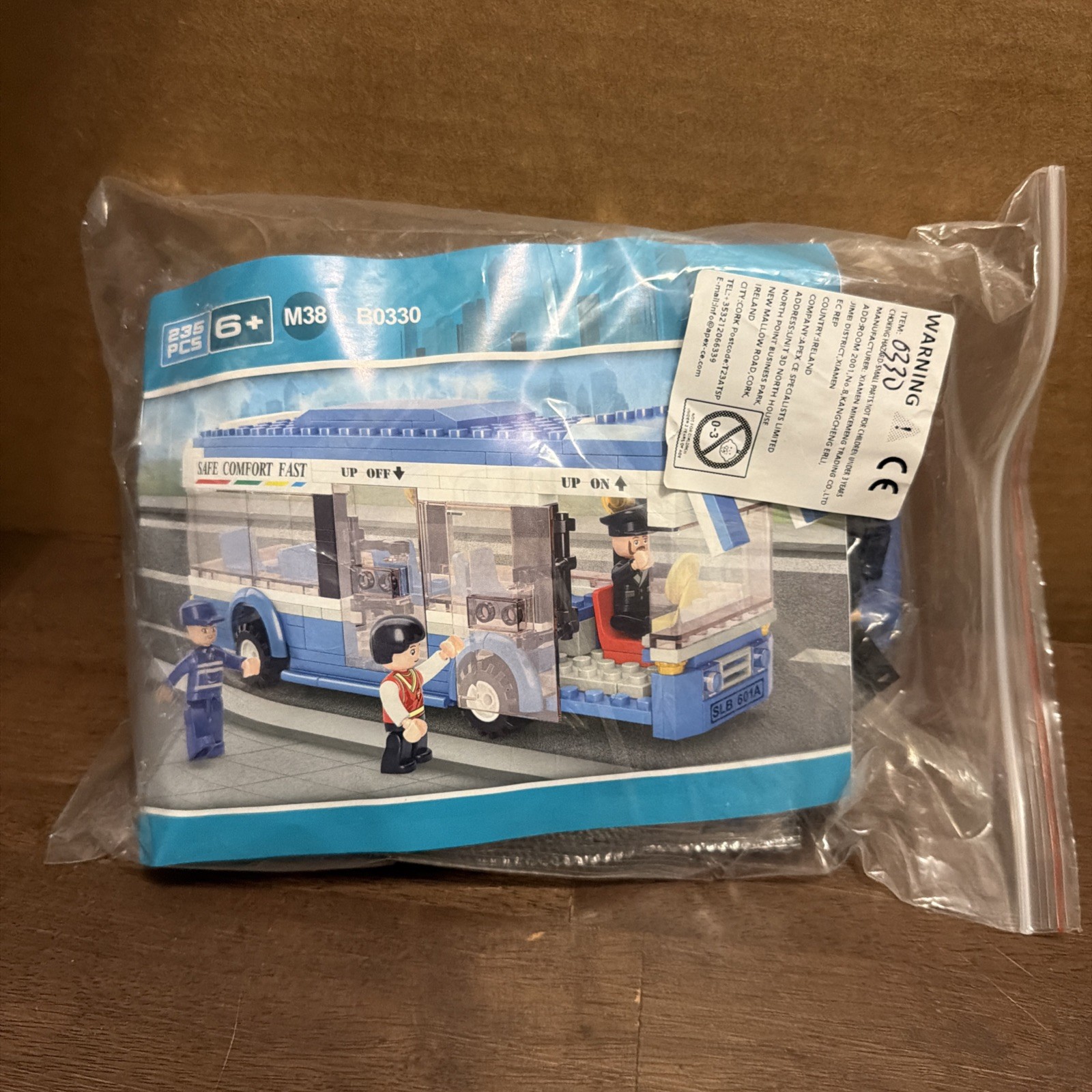 City Bus Building Blocks Set 235PCS Single Decker Express Bus Toy for Kids
