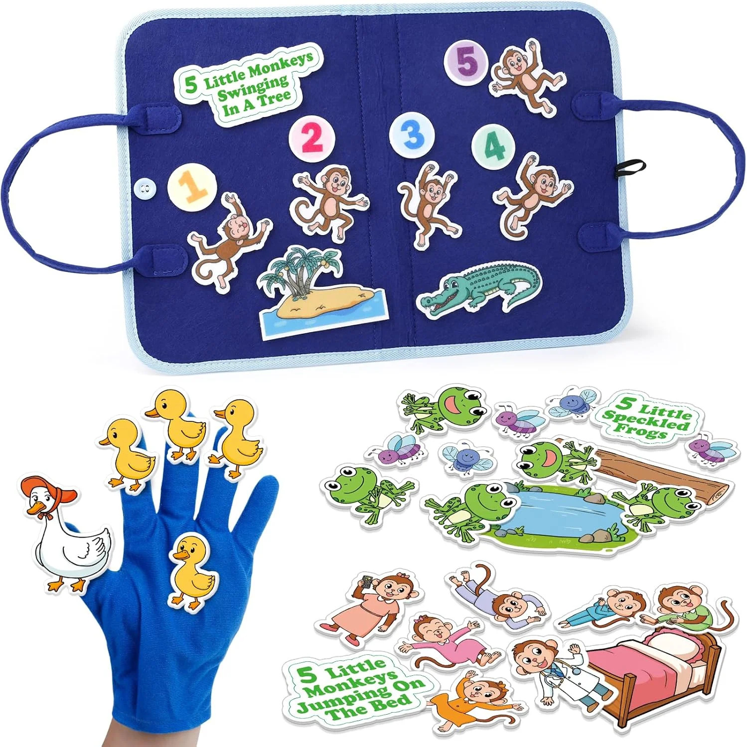 Aizweb Felt Board for Toddlers,Flannel Board Stories for Preschool Learning Acti