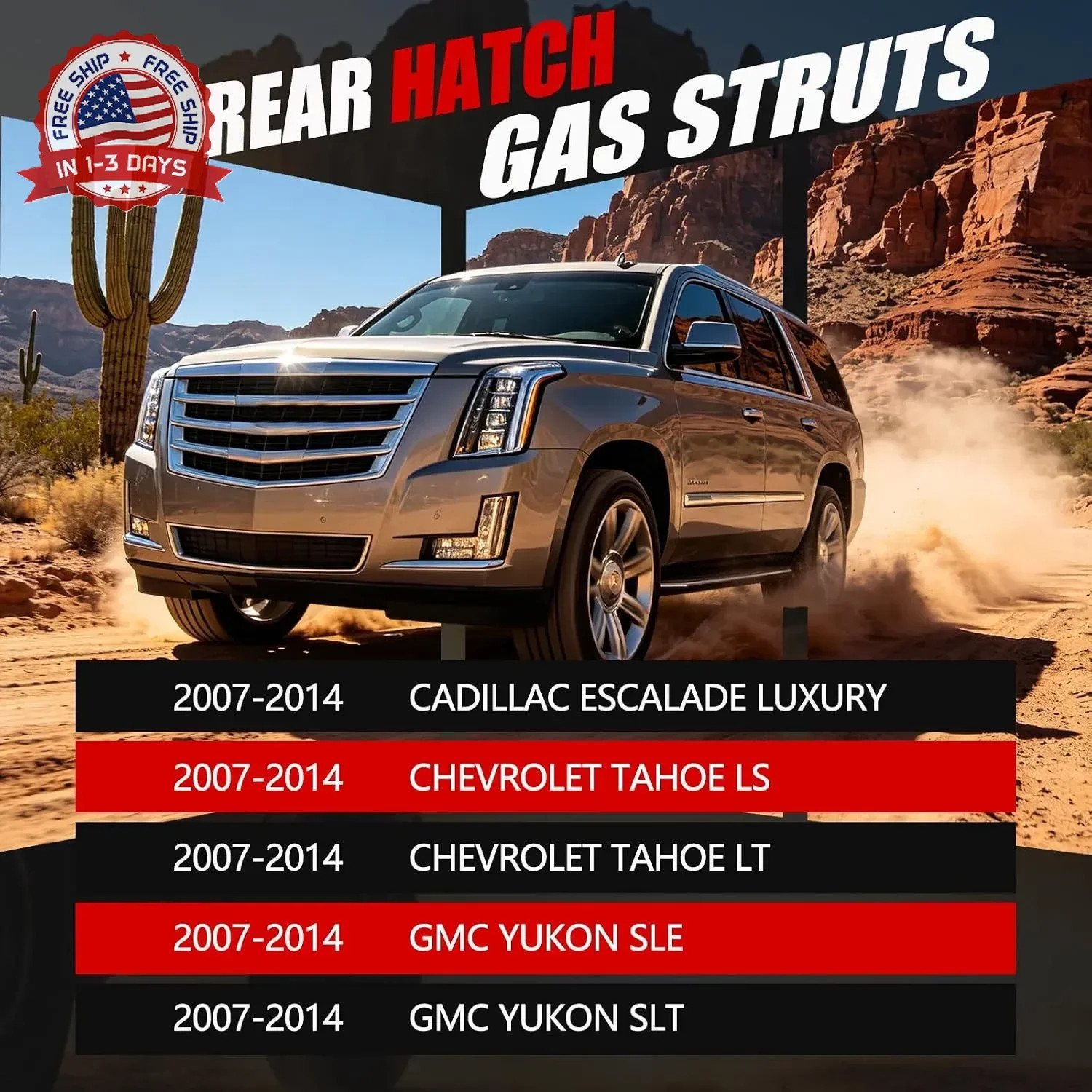 Vepagoo 6156 Rear Hatch Struts Fit for Chevy Suburban Tahoe/Cadillac Escalade 20