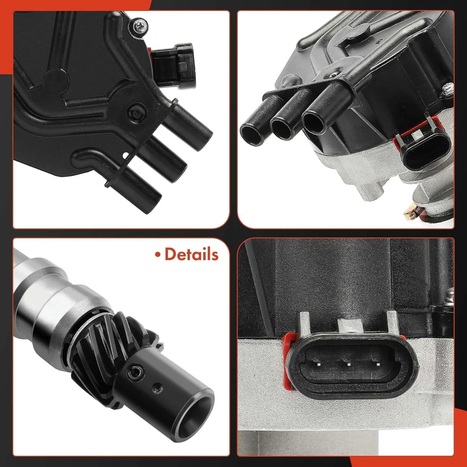 A-Premium Ignition Distributor with Cap & Rotor – Compatible with Chevy, GMC, Is