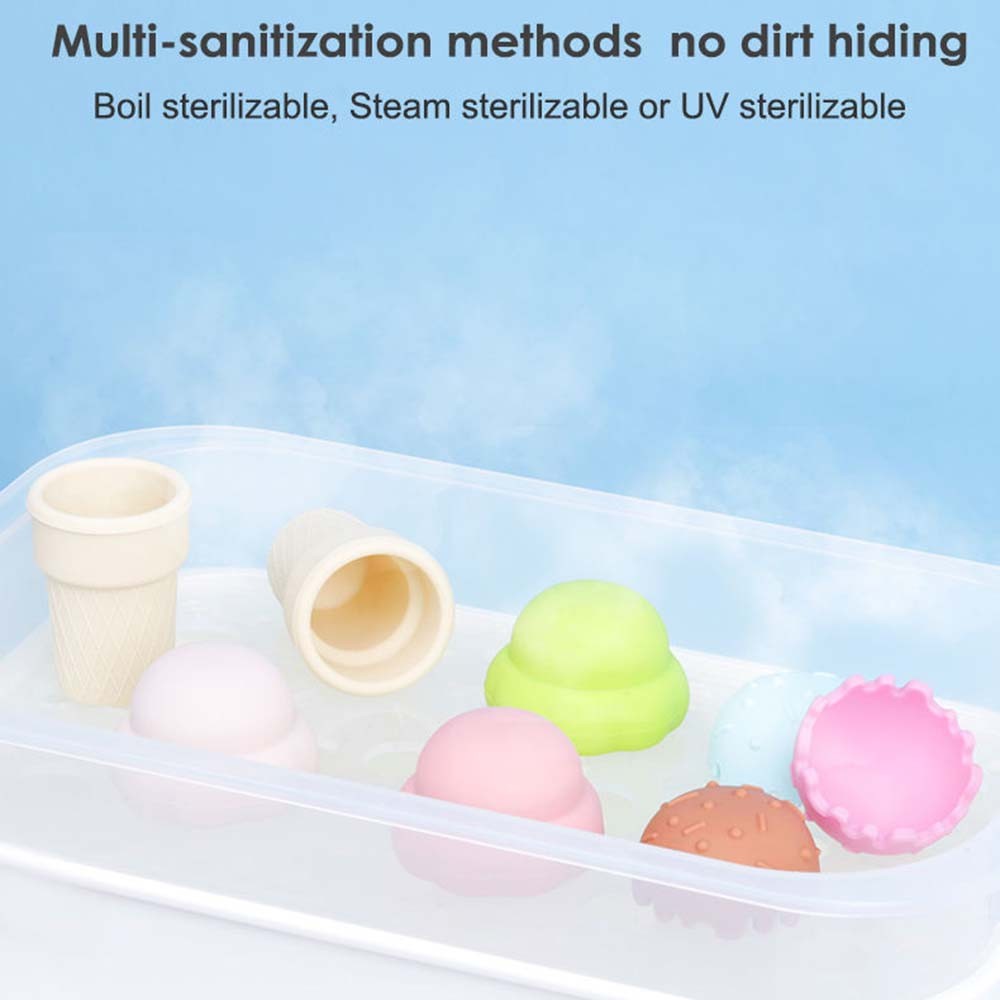 Playful Ice Cream Stacking Puzzle Toy Sturdy Non-Collapsing Fit Kids Indoor Play