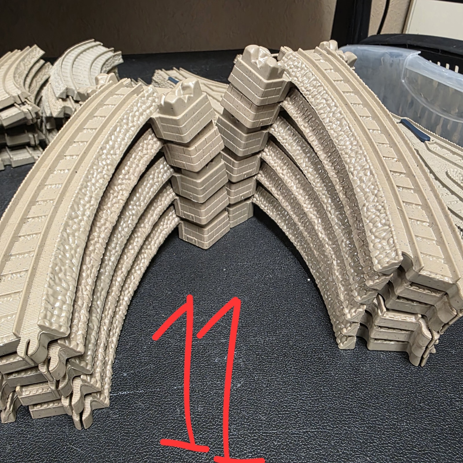 Huge Thomas TrackMaster Tan Track Lot Pc Curves Straights Switches Bridge