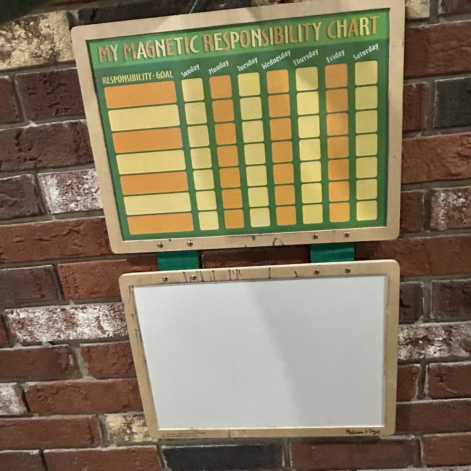 Melissa & Doug Deluxe Wooden Magnetic Responsibility Chart Chores Behavior – H