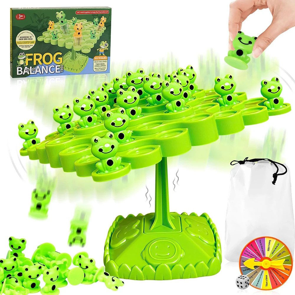 Fun Frog Balance Tree Children Montessori Math Toys Board Game Parent-Child