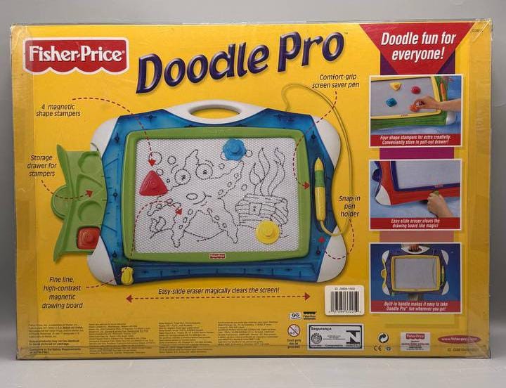 Fisher-Price Doodle Pro Magnetic Drawing Board Green Complete G5615
