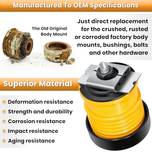 924-066 Body Mount Bushing Kit for Ford F250 F350 Yellow