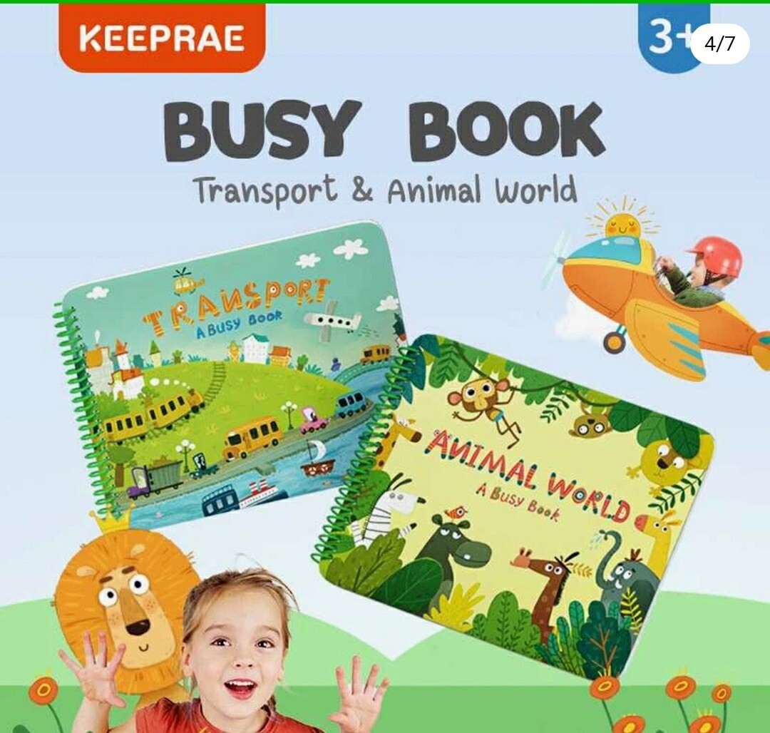 Animals And Transport Busy Books Keeprae Educational Fun Activities Develop Cord