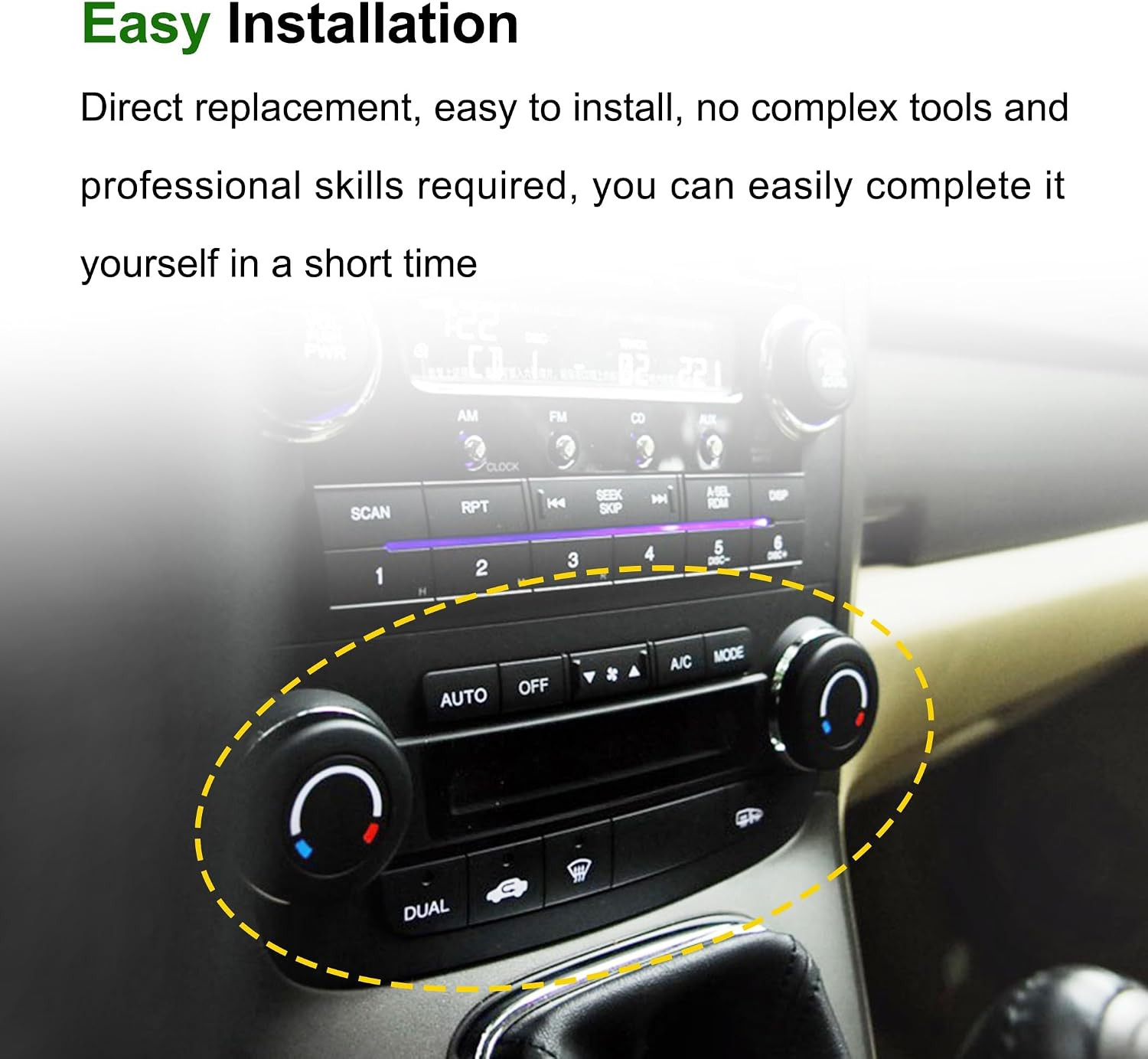 Dash A/C Air Conditioning Replacement Panel Installation Mount Trim Kit Compatib