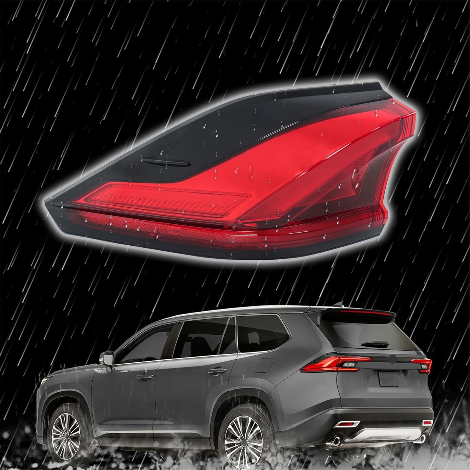 labwork Left Side Outer Tail Light Replacement for Toyota Grand Highlander 2024