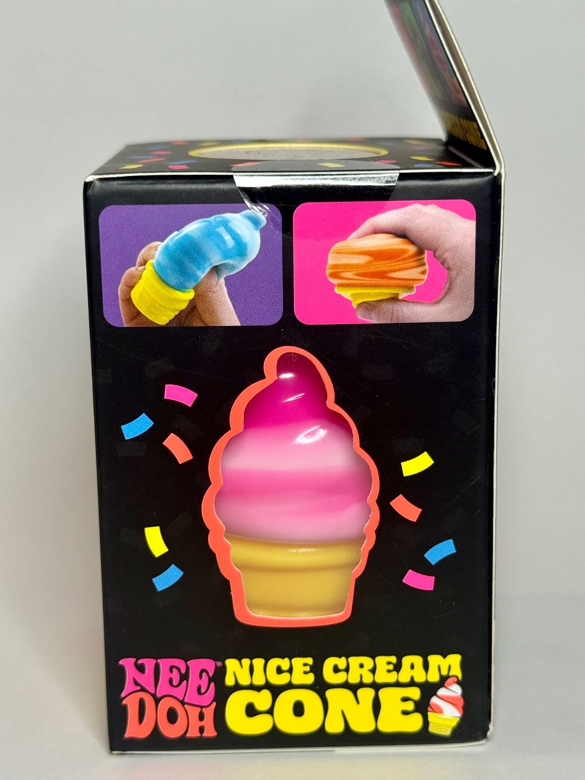 AUTHENTIC NeeDoh🍦Pink Nice Cream Cone Squishy TikTok Viral🔥 Fidget Toy RARE!