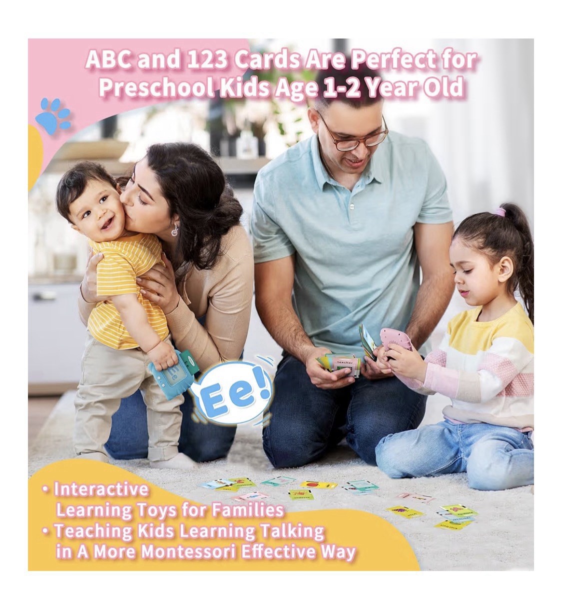 Montessori Mission Talking Flash Cards Toddler Toy for 3 4 5 6 Year Old