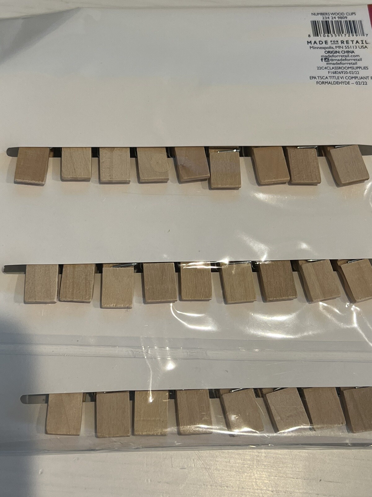 Target Bullseye Numbers 123 Learning School Supplies Wood clips Playground
