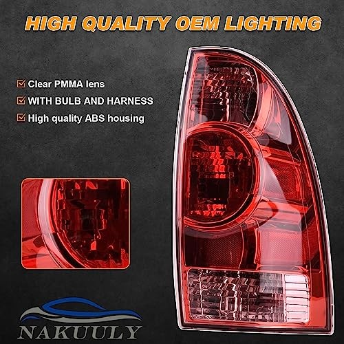 Tail Light Assembly Compatible With 2005-2015 Black Housing with Clear Lens
